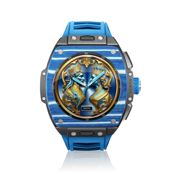 Watch S1 Finished Set  Blue And White Carbon Fiber  Navy Blue Strap 42cf43a39b224201ac89741e1fd55482