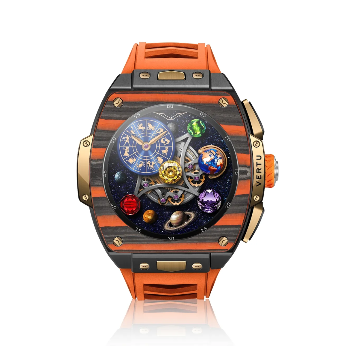 Inished Set  Bespoke Gold  Black And Orange Carbon Fiber  Orange Strap Eeffec771bb54149add9a938ea01ff10