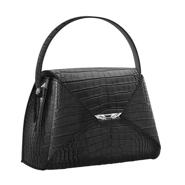 Vertu Folded V Black Alligator Bag Didongviet F8de580039df45f0b2750d313cdb1e5a