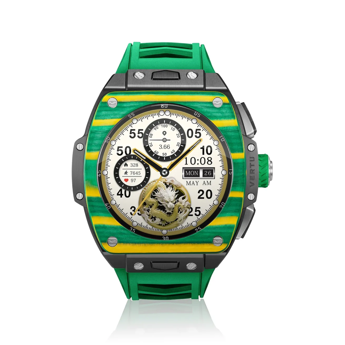 Watch S1 Finished Set Yellow And Green Carbon Fiber Green Strap 0a54446464e844539f02897dfbd52c81